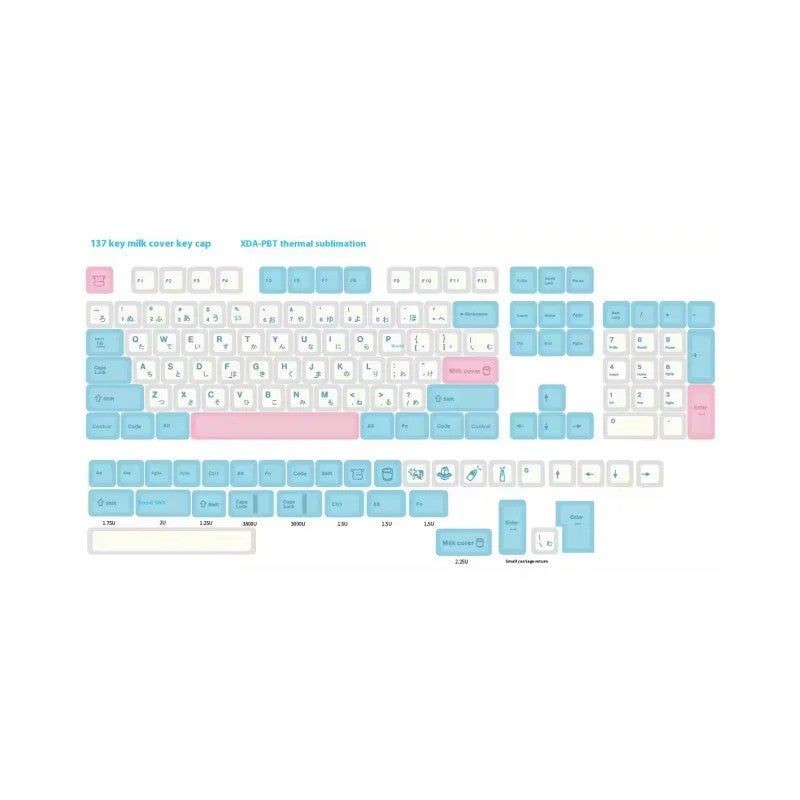 Bluejw XDA Salmon Keycaps - 141 Dye Sub PBT Keycaps Set for Gaming Mechanical Keyboards - Image 2